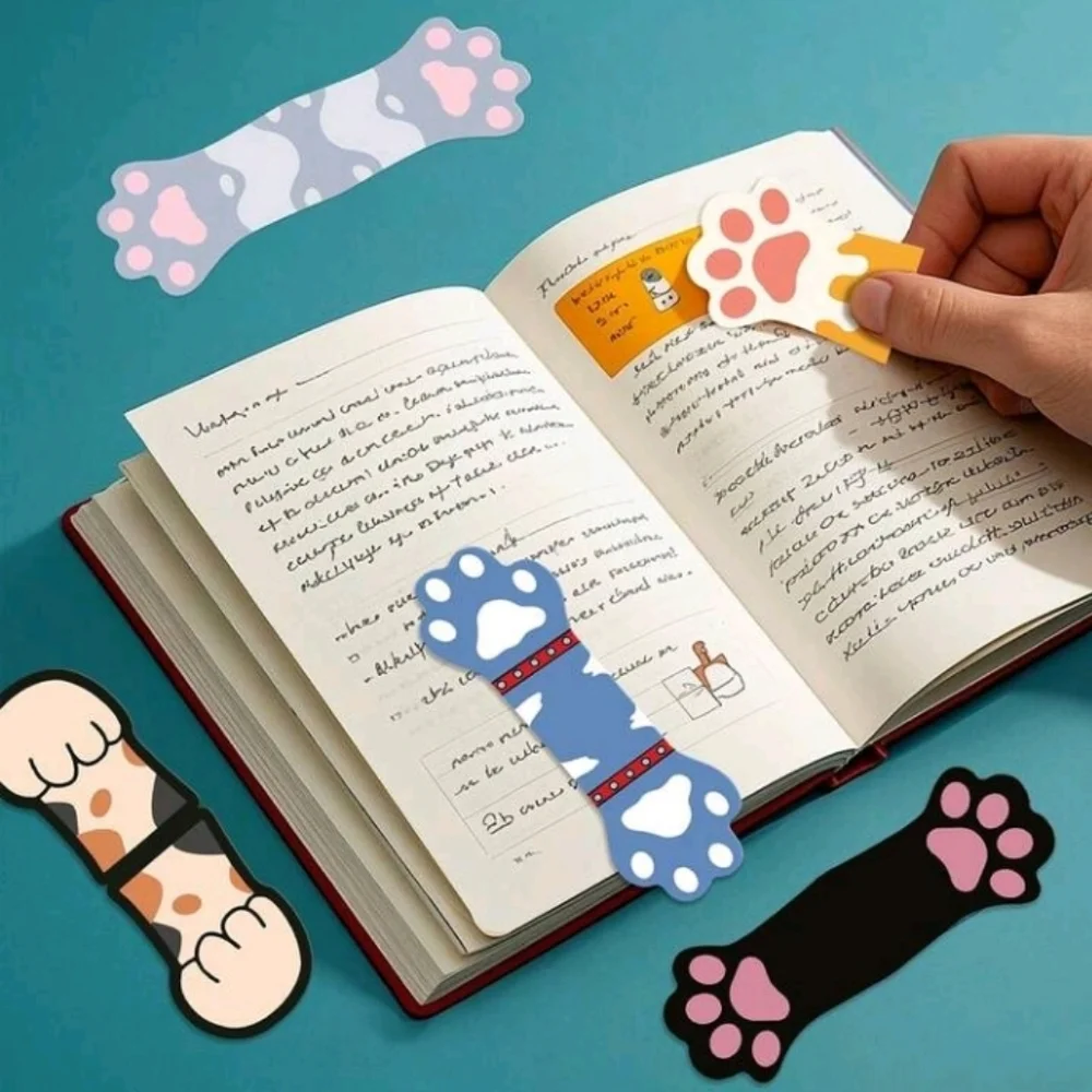 Cat Paws Magnetic Bookmark Set Of 5